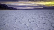 Badwater Basin salt flats in Death Valley, California