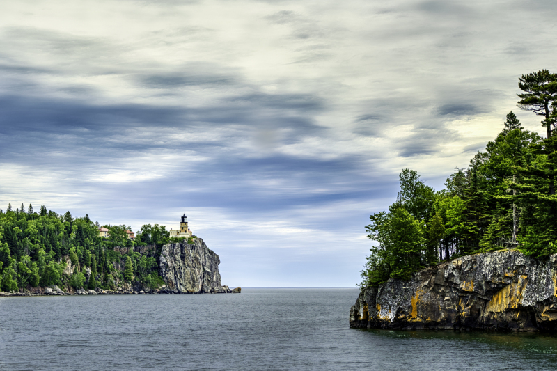 Split Rock Lighthouse on the Lake Superior shore, Minnesota