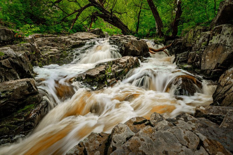 Unnamed waterfall in the forest near Duluth, Minnesota