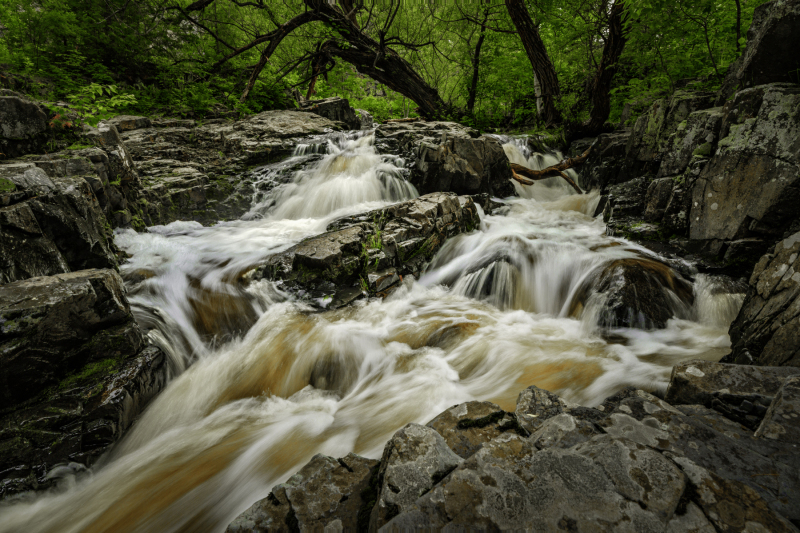 Unnamed waterfall in the forest near Duluth, Minnesota