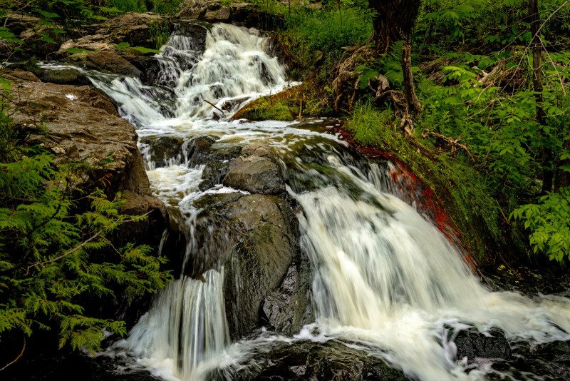 Unnamed waterfall along a stream near Duluth, Minnesota