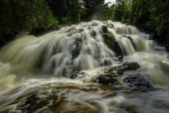 Unnamed waterfall cascading over rocks near Duluth, Minnesota