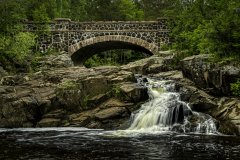 Unnamed waterfall flowing through the woods near Duluth, Minnesota